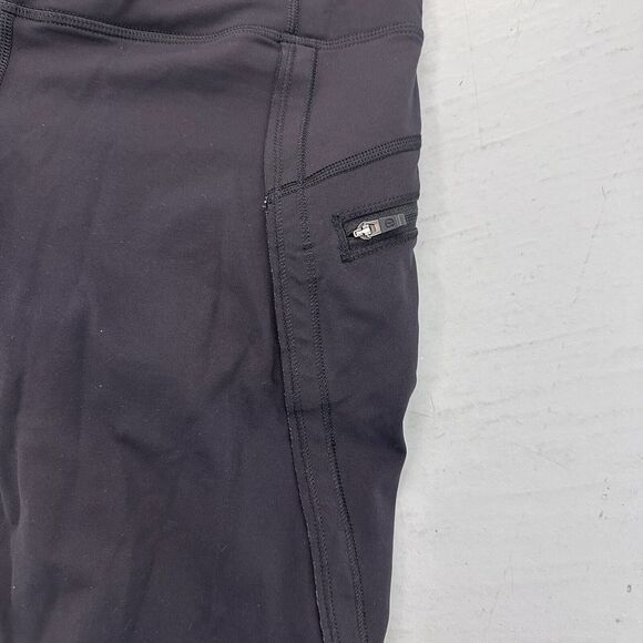 Lululemon Womens Size‎ 6 Black Zipper Side Pocket Pull-On Workout Capri Gym Yoga - Picture 2 of 5